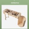 Mobilier intelligent Coiffeuse de princesse moderne simple et multifonctionnelle Coiffeuse d'appoint avec chaise miroir Table intelligente