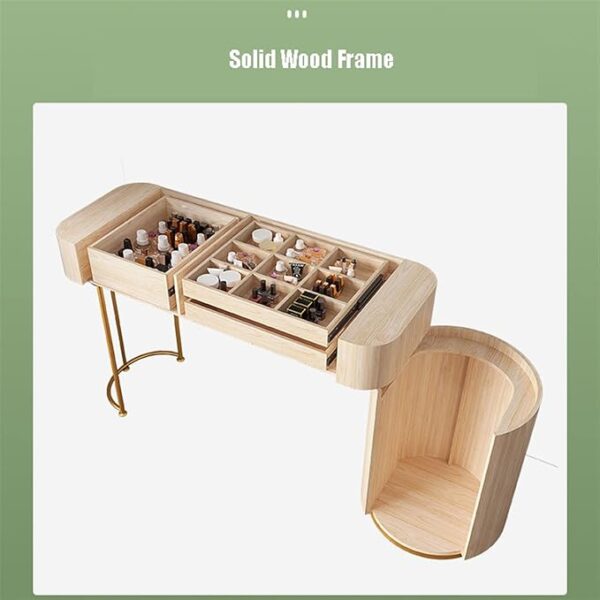Mobilier intelligent Coiffeuse de princesse moderne simple et multifonctionnelle Coiffeuse d'appoint avec chaise miroir Table intelligente